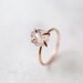 Rose quartz ring | raw rose quartz ring | sterling silver, 14k yellow or rose gold fill ring | alternative gemstone engagement ring 