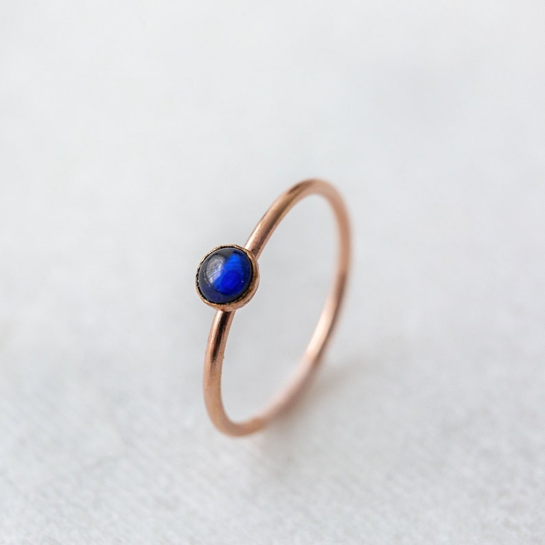 14k Gold Filled Size 8 Raw Sapphire Ring September Birthstone