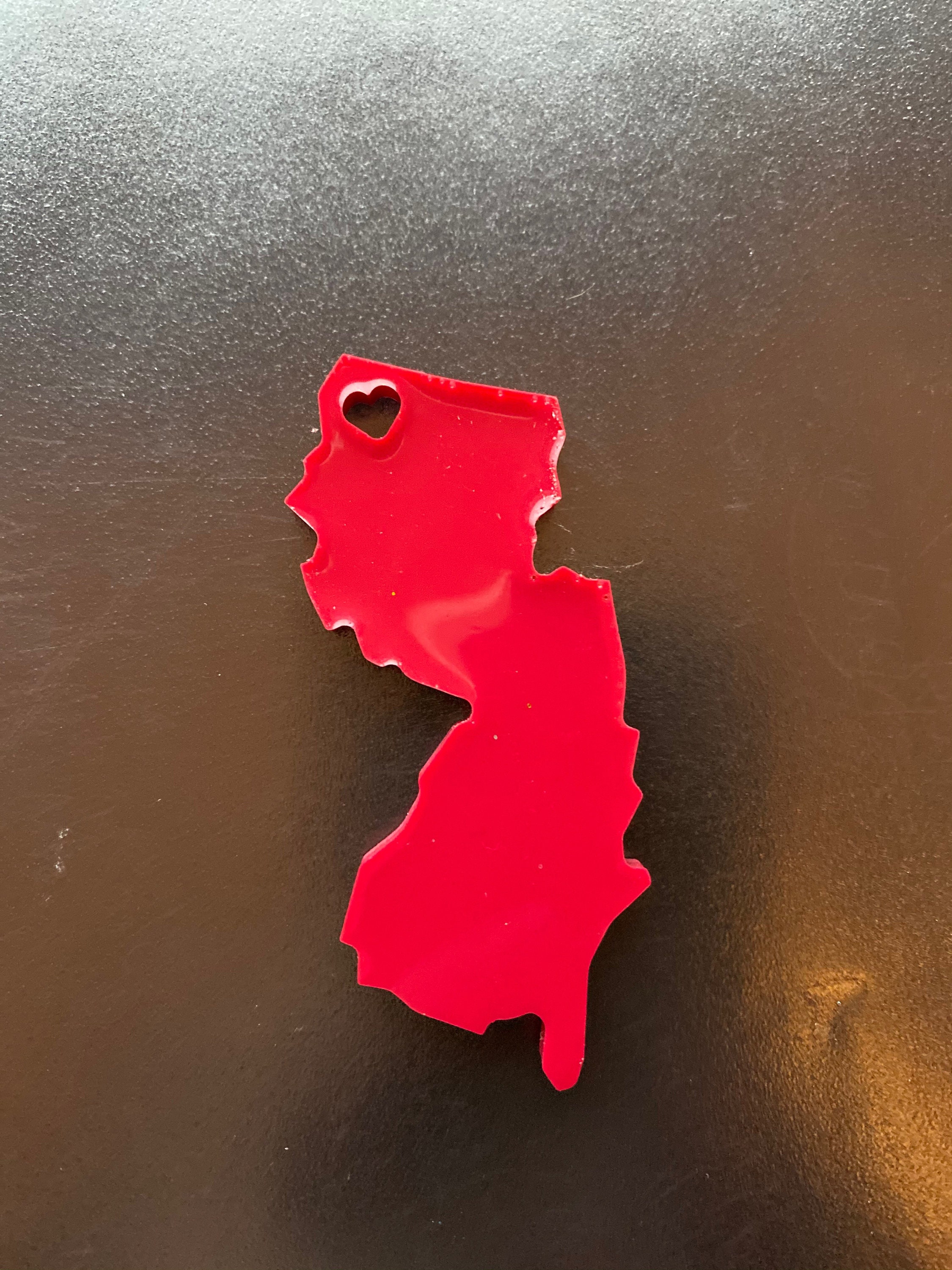 Personalized New Jersey Keychain Etsy