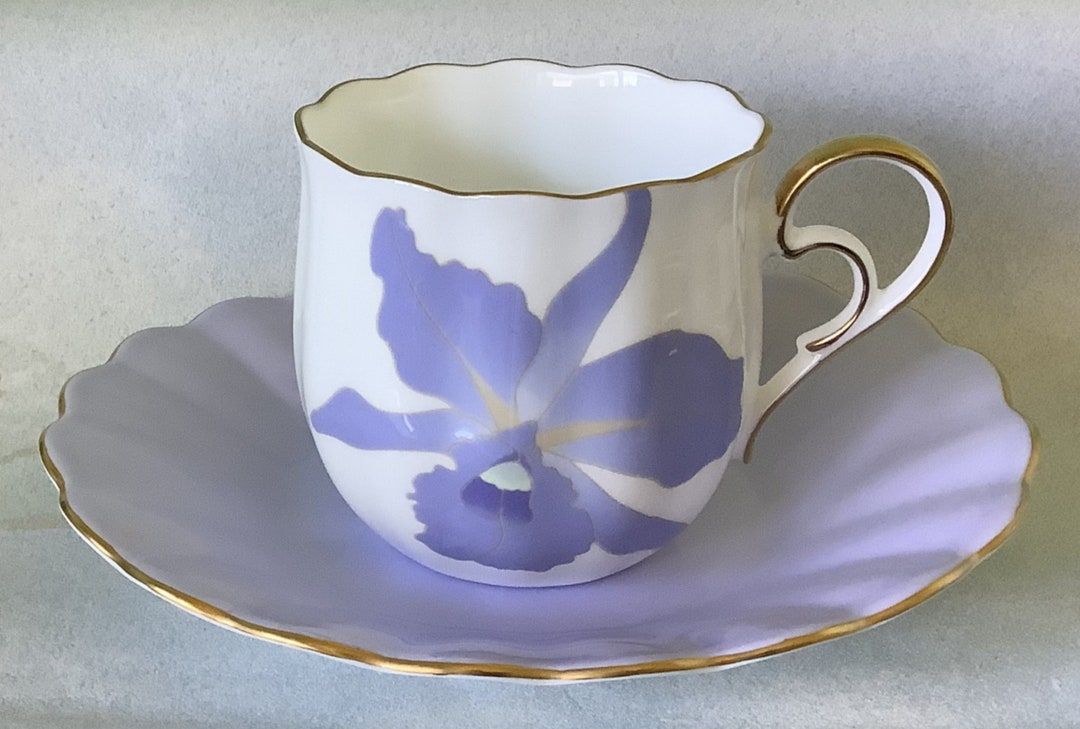 Nikko Fine Bone China Duo Lagoon Pattern Lavender Orchid & Etsy