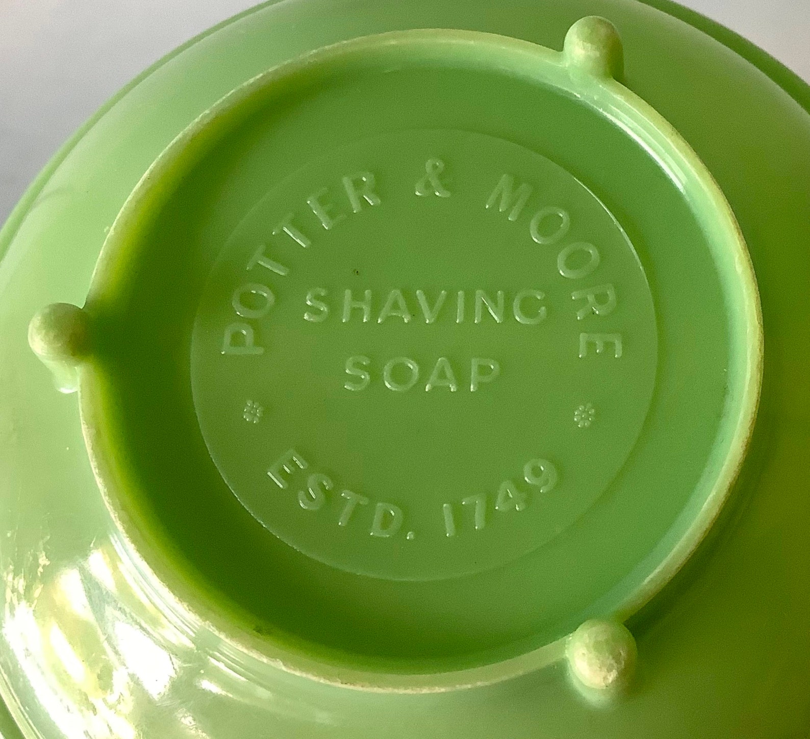 Potter & Moore Shaving Soap Container Light Green Bakelite Etsy
