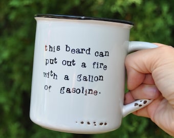 Funny gift for him husband gift boyfriend gift fathers day gift for husband funny gifts for boyfriend gift for dad funny coffee mug beard