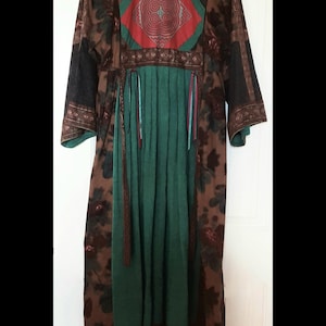 Dark Green Boho Dress - Etsy