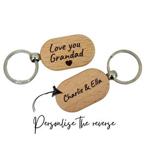 Personalised keyring, Keychain, Gift for him, gift for her, Fathers day gift, Birthday gift