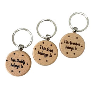 Personalised keyring, Fathers day gift, Gift for Dad, Grandad, Daddy, Step Dad, Birthday gift