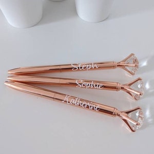 Gepersonaliseerde pen, lerarencadeau, roségouden pen, aanstaande bruid, vrijgezellenfeest, verjaardagscadeau
