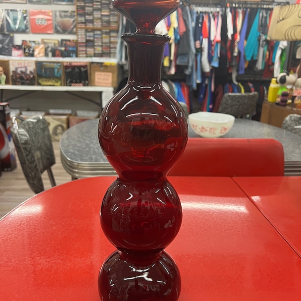 vintage glass decanter