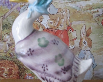 Vintage Beatrix Potter Jemima Puddleduck, F. Warne & Co Ltd, Copyright 1948, Beswick England.