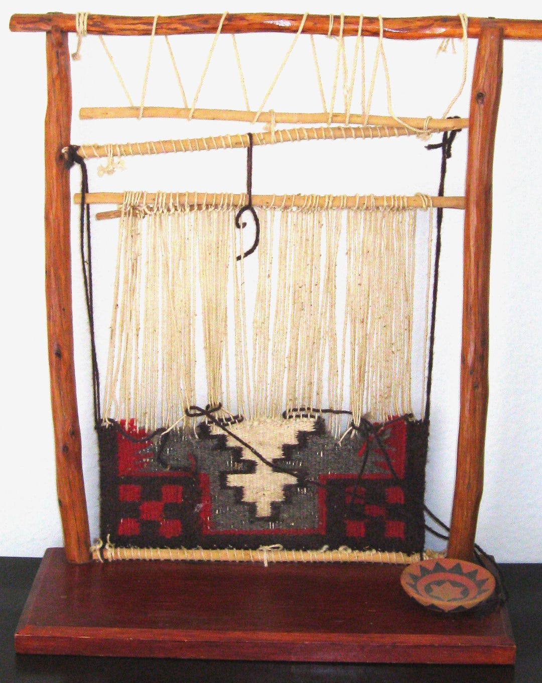 Native American Navajo Rug and Loom Sample Vintage - Etsy