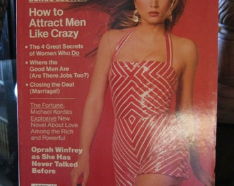 Vintage februari 1989 Cosmopolitan Magazine, Rachel Williams omslagsmodell av Francesco Scavullo