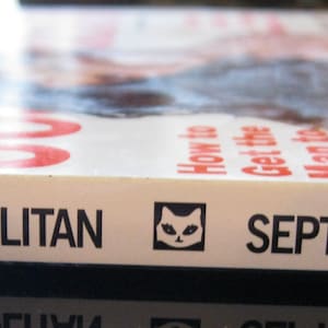May include: A white magazine with the title "COSMOPOLITAN" and the date "SEPTEMBER 1994" printed on the cover. A small cat icon is also visible on the cover.