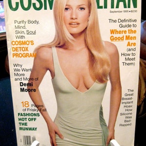 Vintage September 1995 Cosmopolitan Magazine Karen Mulder Cover Model