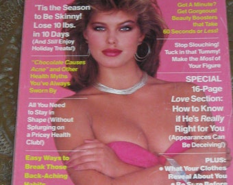 Guía de belleza de la revista Cosmopolitan de invierno de 1983, modelo de portada Renee Simonsen