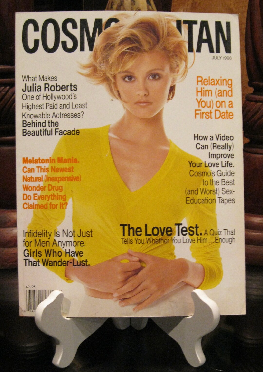 Vintage July 1996 Cosmopolitan Magazine Trish Goff Cover Model by