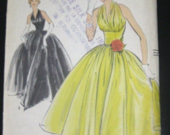 Vintage 1957 Vogue Halter Dress Pattern 9180 (Made Famous in 'Some Like It Hot’ by Marilyn Monroe!)