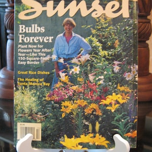 Vintage October 1994 Sunset Western Living Magazine, Bulbs Forever, Interior Design Awards, The Healing of Santa Monica Bay