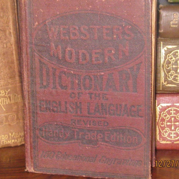 1905 Laird & Lee’s, Webster’s Modern Dictionary of the English Language, Revised Handy Trade Edition, Pocket Book