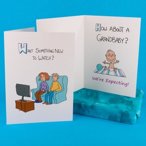 Dad&#39;s Castle Pregnancy Announcement - Grandparents Card, Something New to Watch