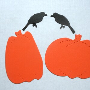 Die Cut PUMPKINS and Black Crow Set of 24 image 3