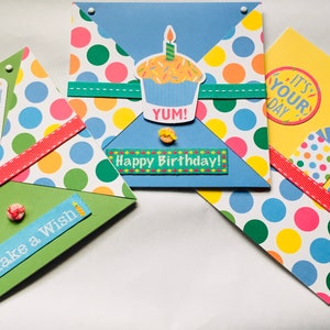 Bold and Bright Birthday Cards Set of Three image 1