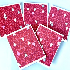 Multi Color Hearts Valentine Cards Set of 8 image 1