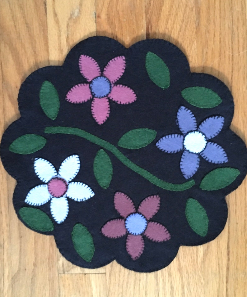 FLORAL Candle Mat Table Topper image 1