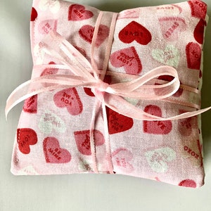 Valentine's Day Dried Lavender Sachets Set of 3 image 1