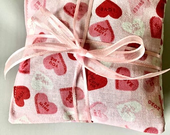 Valentine's Day Dried Lavender Sachets  Set of 3