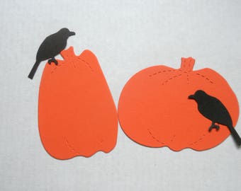 Die Cut PUMPKINS  and Black Crow Set of 24