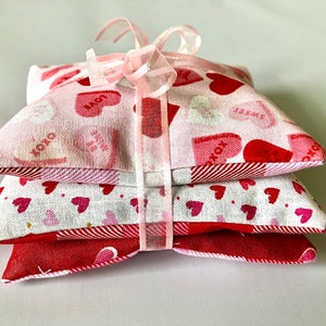 Valentine's Day Dried Lavender Sachets Set of 3 image 2