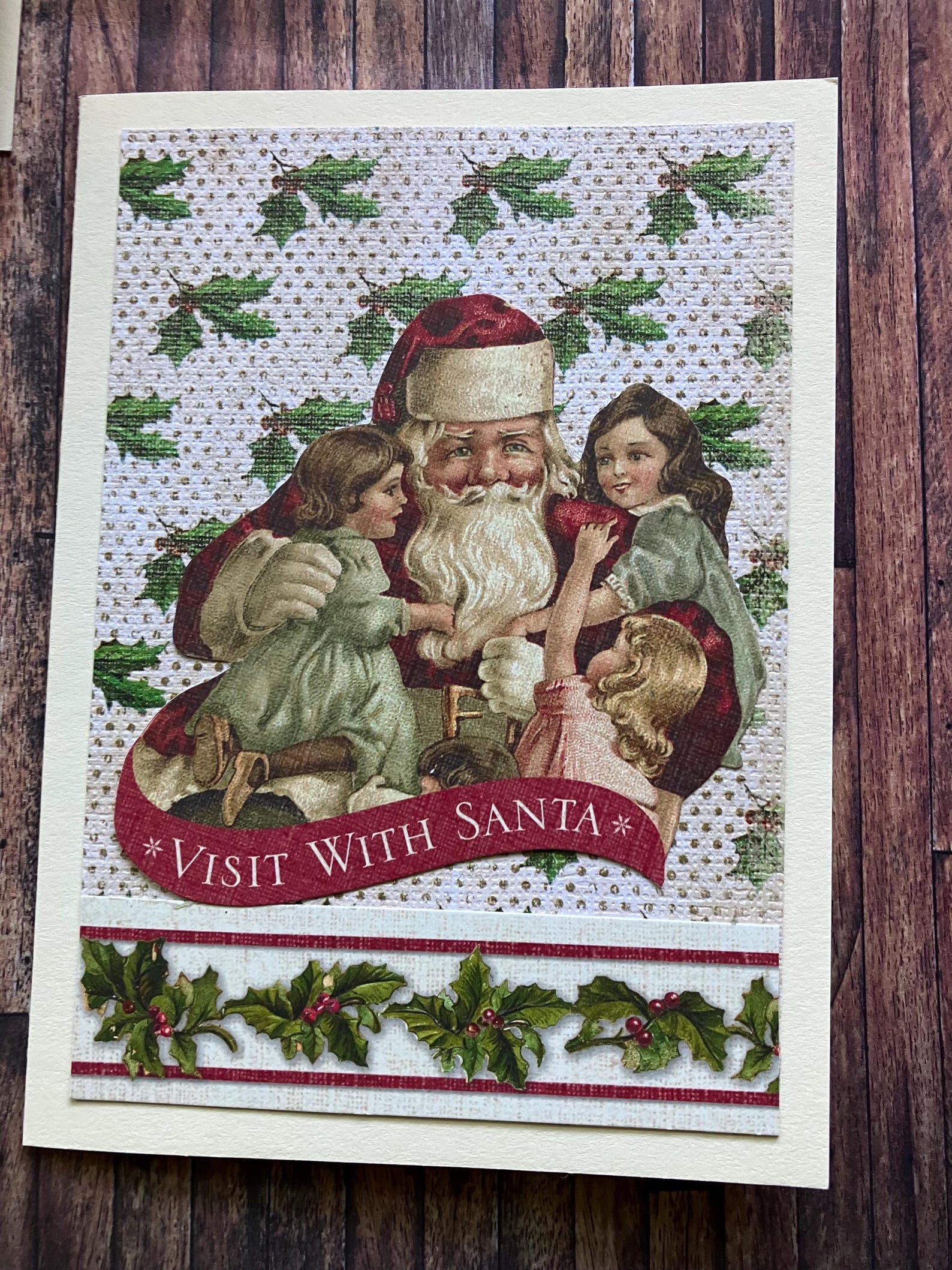 Victorian Santa Christmas Note Cards Set of 3 - Etsy