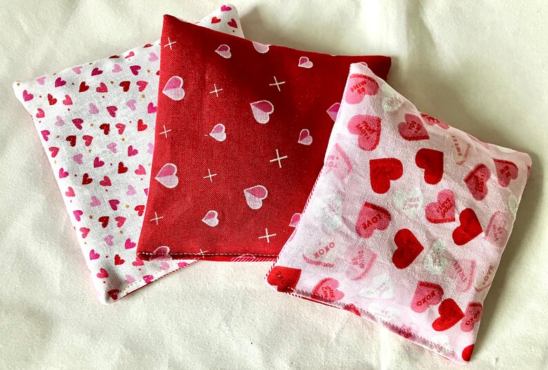 Valentine's Day Dried Lavender Sachets Set of 3 image 3