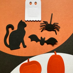 HALLOWEEN Die Cuts 30 Piece Set of 5 Each image 1