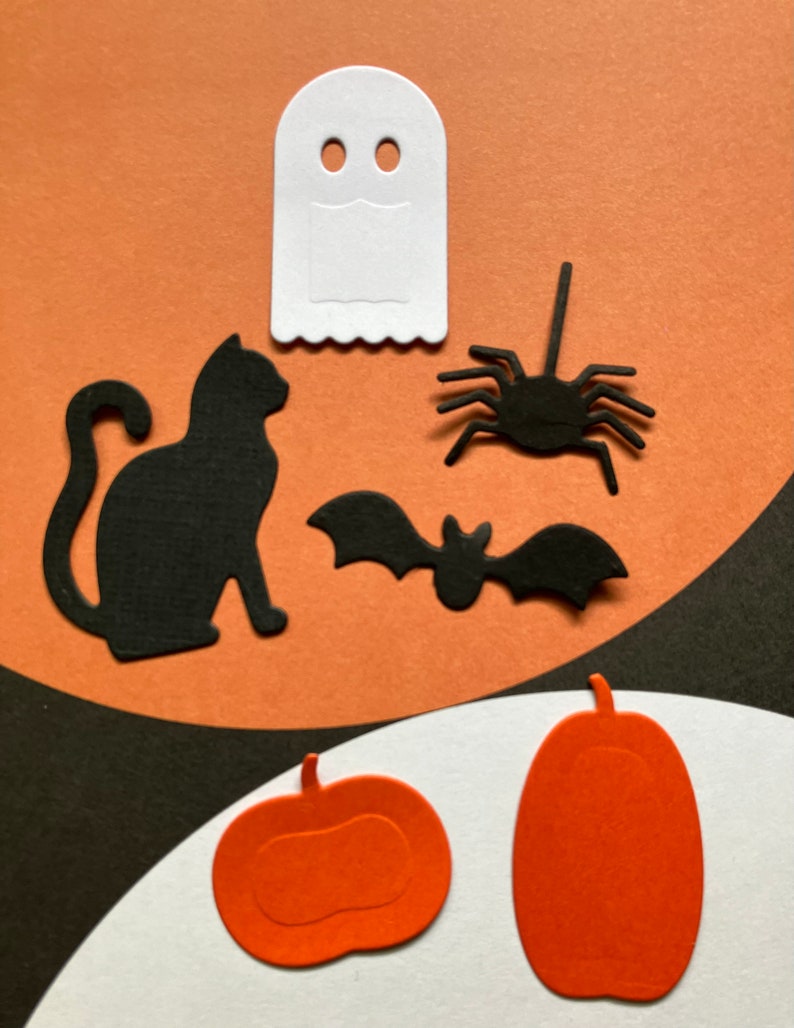 HALLOWEEN Die Cuts 30 Piece Set of 5 Each image 1