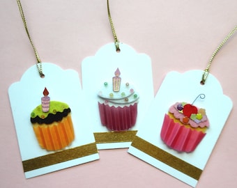 CUPCAKE Geschenkanhänger Set von 12