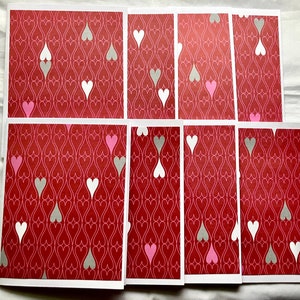 Multi Color Hearts Valentine Cards Set of 8 image 2