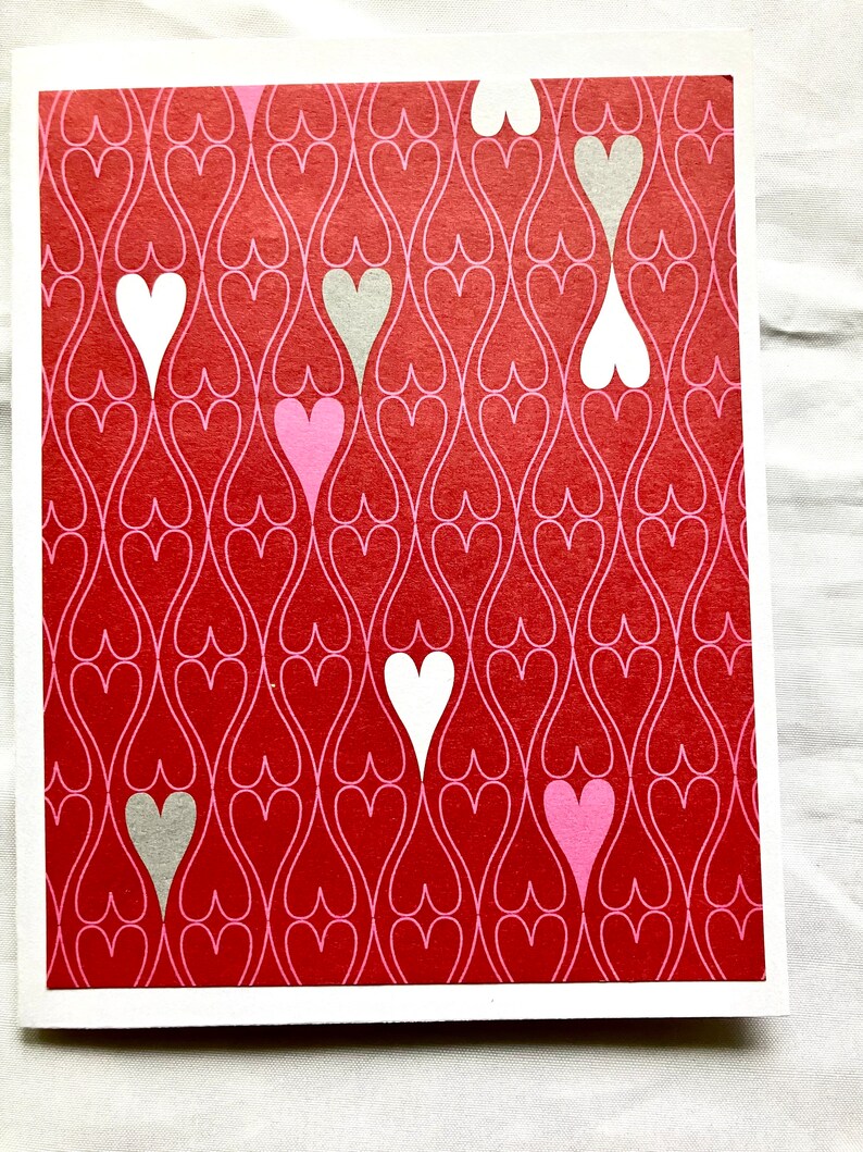 Multi Color Hearts Valentine Cards Set of 8 image 3