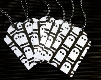 HALLOWEEN GHOST Gift Tags Set of 12