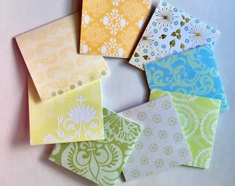 Mini Note Cards 3x3 inch Set of 24 Assorted