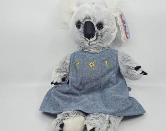 Vintage Animaland Korki Koala Plush Stuffed Animal Toy Grey 2005