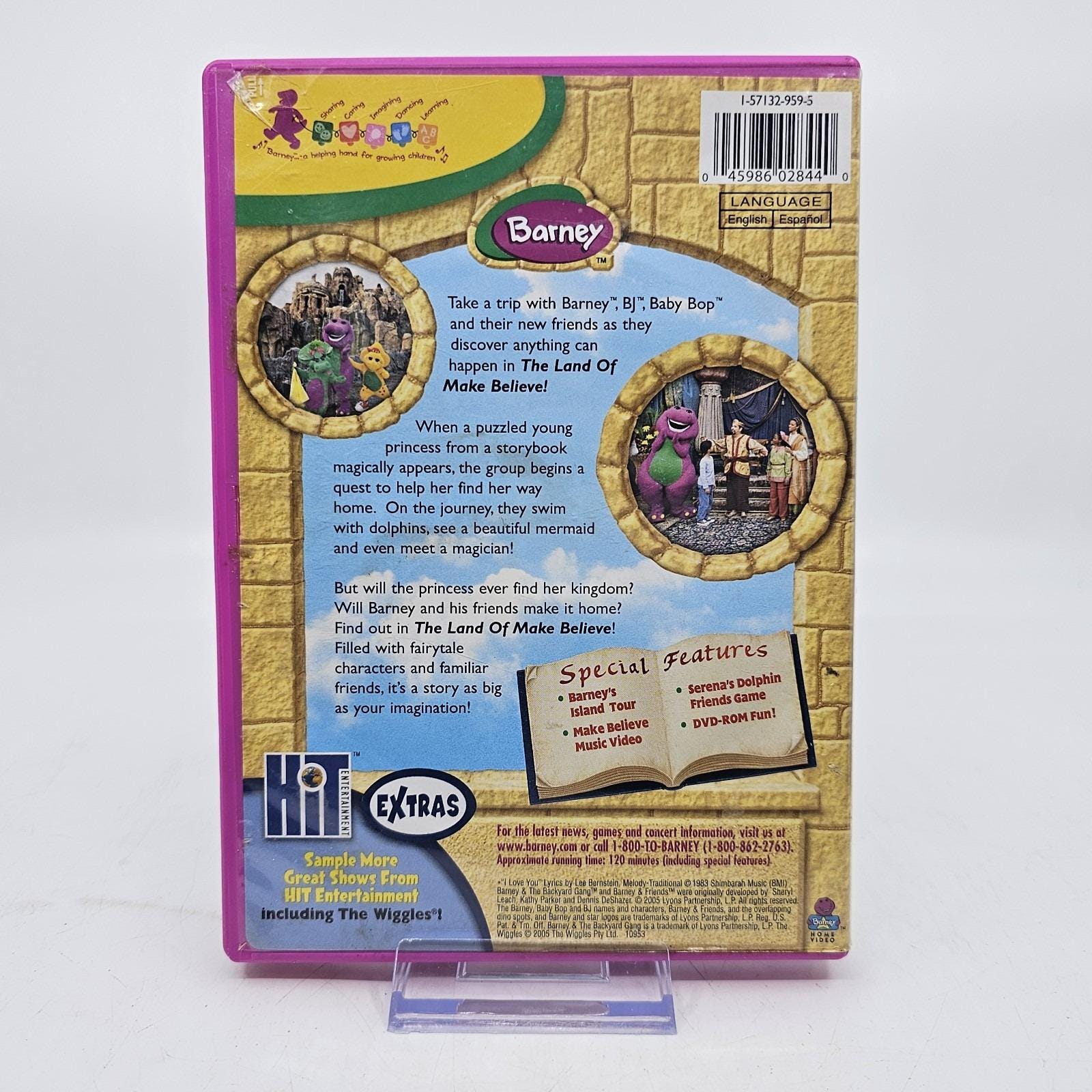 Vintage Barney the Land of Make Believe DVD Movie Musical for Kids