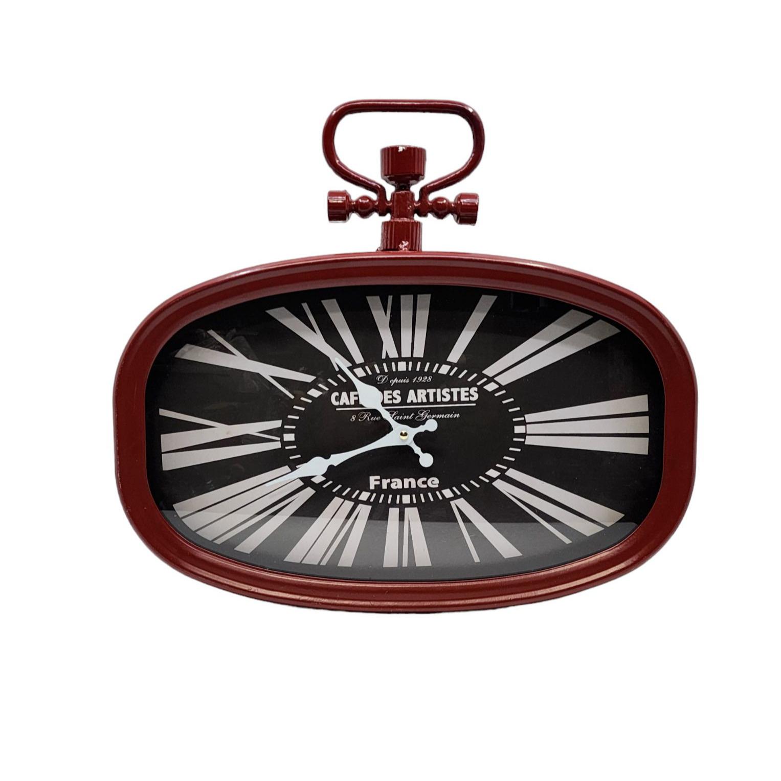 Vintage Depius Cafe Des Artistes France Hanging Wall Clock Quartz