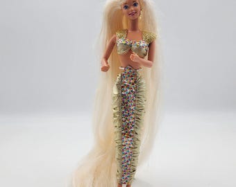 Vintage Mattel Mermaid Barbie Doll The Longest Hair Ever Blonde Hair 1966