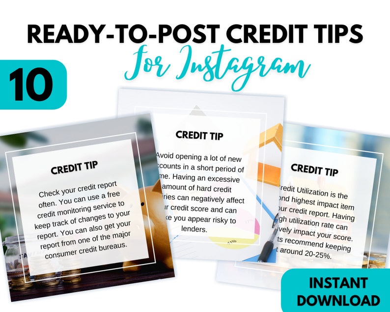 Credit Tips Posts for Instagram Ready to Post No | Etsy