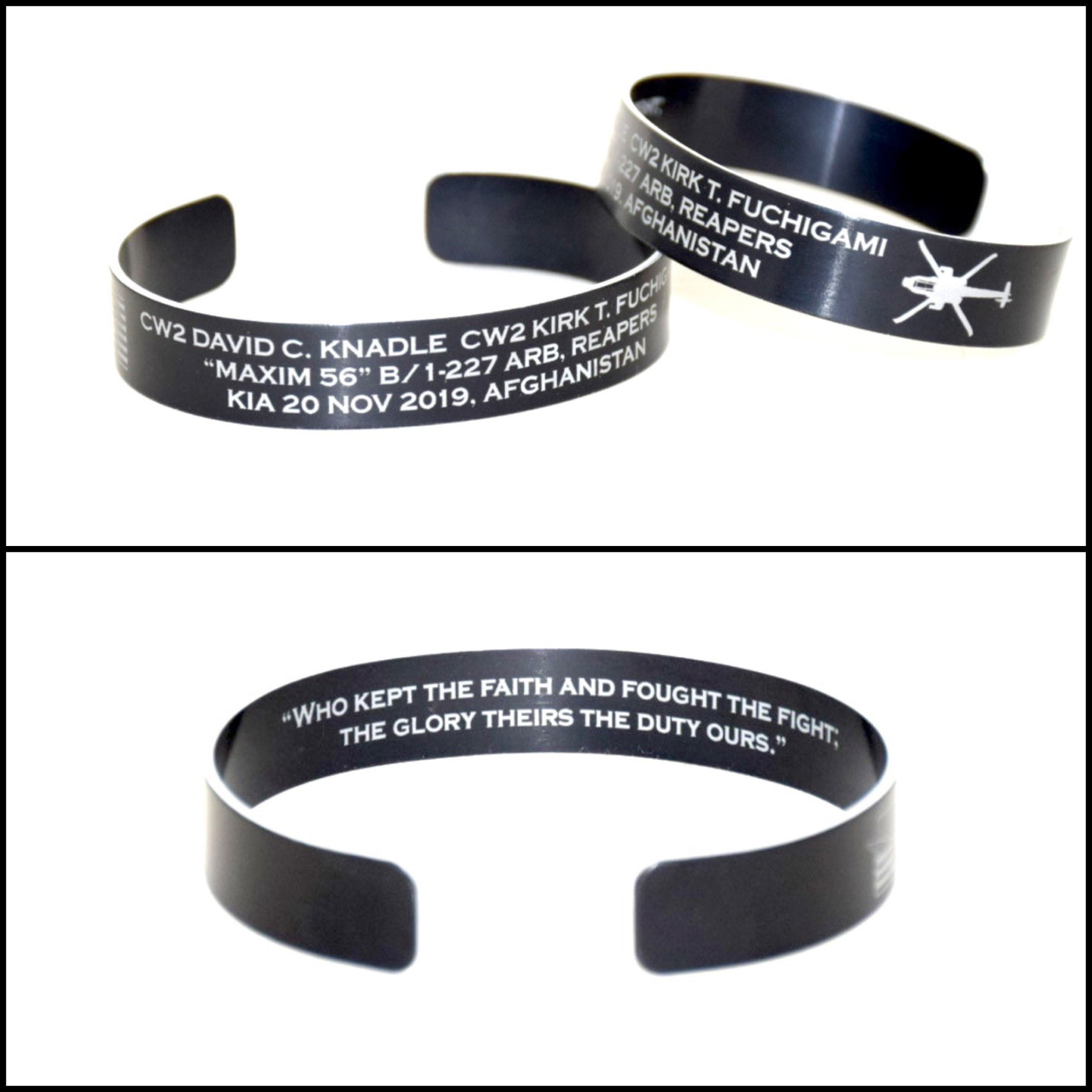 CW2 David Knadle and CW2 Fuchigami Memorial Bracelet