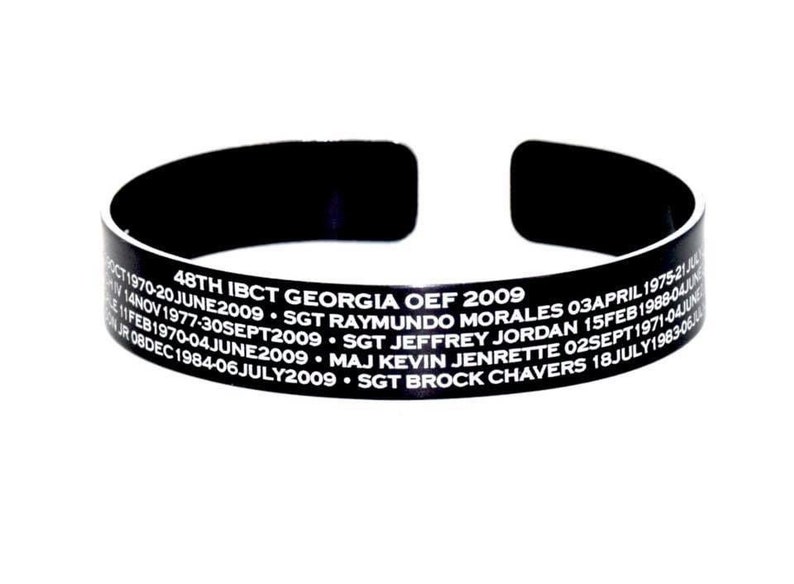 Military Memorial Bracelet / End of Watch / POW / Till Valhalla / KIA Bracelet / USMC / Navy / Army/ Air Force / Navy Seal / Veteran image 2