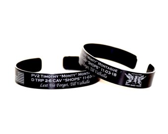 PV2 Timothy Montague Memorial Bracelet