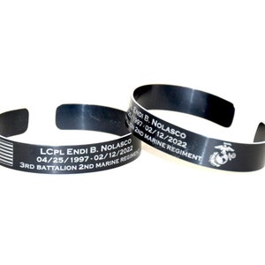 LCpl Endi Nolasco Engraved Memorial Bracelet