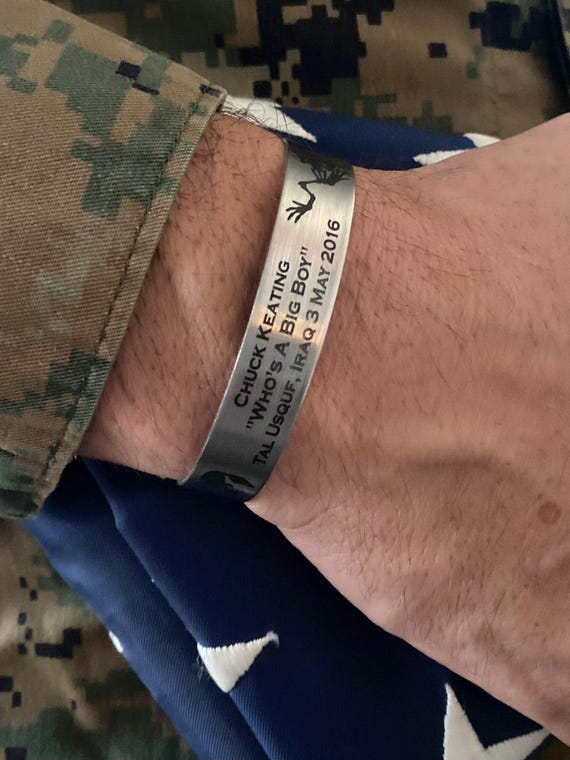Engraved Memorial Kia Bracelet Army Regulation Engraved Memorial