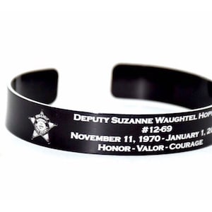 Police Offer Memorial Bracelet / First Responder / Sheriff Memorial Bracelet / Officer Memorial / Police deputy KIA / End of Watch / IGY6